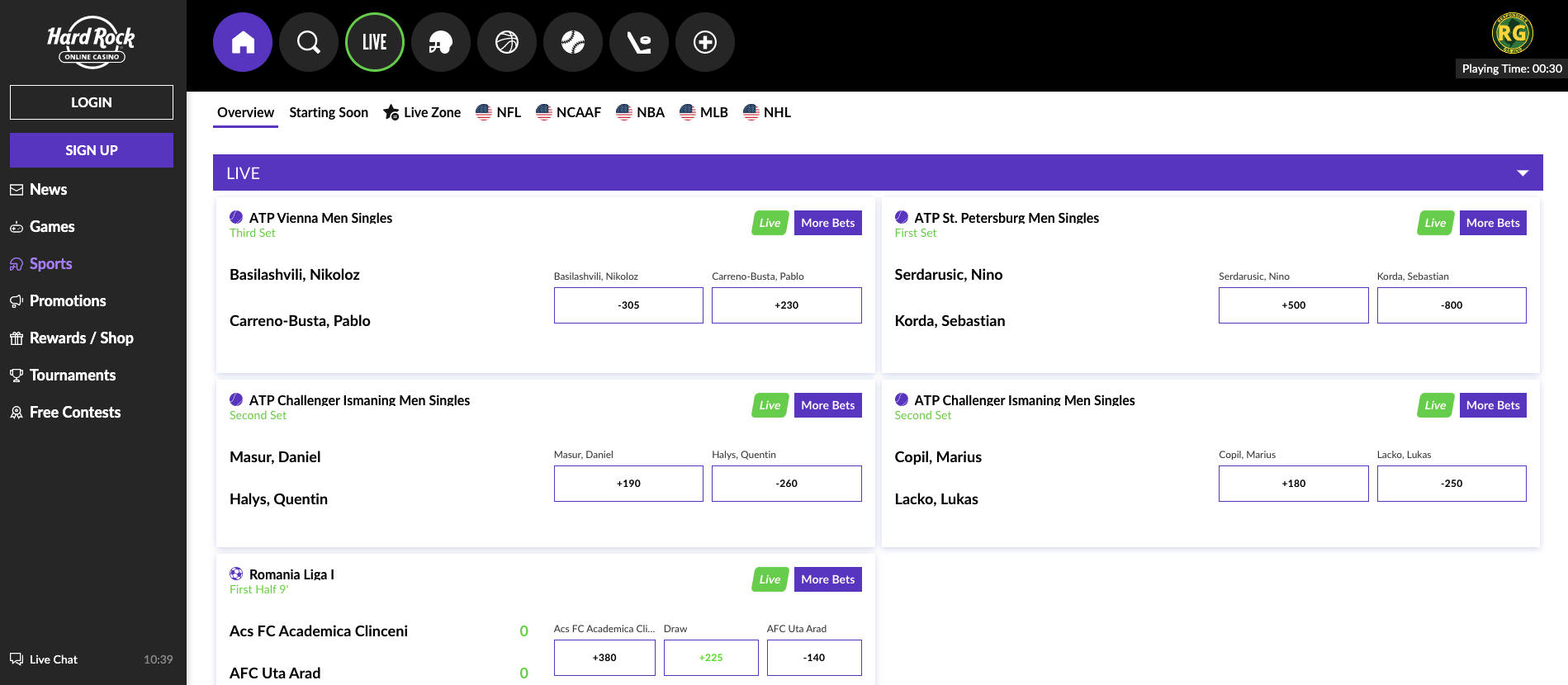 Hardrock Sports Screenshot